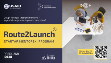Otvorene prijave za “Route2Launch” startap mentorski program