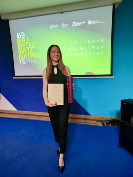  Asistent dr Jelica Cincović dobitnica nagrade Matematičkog instituta Srpske akademije nauka i umetnosti